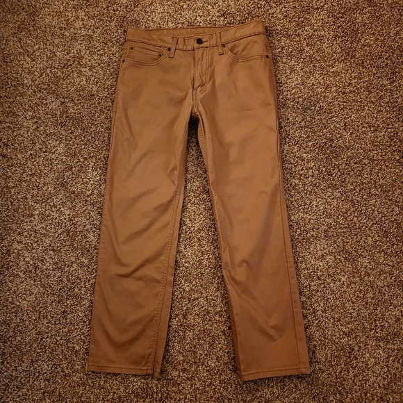 Actual 32x28 Levi's 541 Jeans Tan Work Pants Athletic Fit Brown - Picture 4 of 11